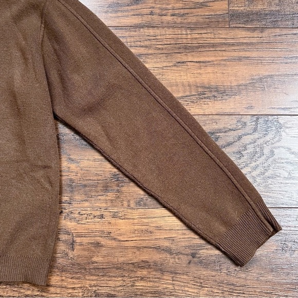 Daily Practice by Anthropologie • V-Neck Sweater oversized Dark Mink Brown knit - Picture 7 of 12